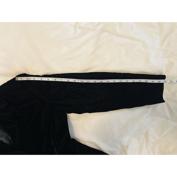 INC International Concepts Black Velvet Three Button Blazer Jacket Womens Size 6 - Picture 8 of 9